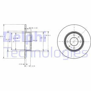 Delphi Bg2322 Fren Diski Tk Arka Alfa 164 Mıto Fıat Bravo Croma L