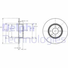 Delphi Bg2322 Fren Diski Tk Arka Alfa 164 Mıto Fıat Bravo Croma L