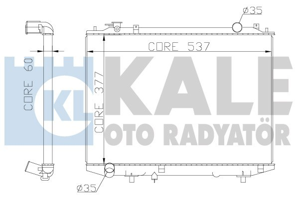 Kale 356200 Radyatör Ranger 2.5D 98-03 450X625X26 Al-Pl-Brz