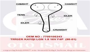 Gates 5507Xs Triger Eksantrik Kayışı Clıo Sport 2.0 16V Megane I