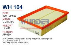 WUNDER WH104 HAVA FİLTRESİ - VOLKSWAGEN POLO CLASSiC-CADDY-SEAT i
