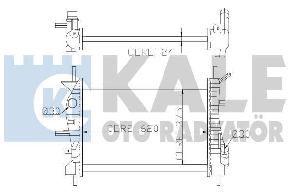 Kale 356400 Su Radyatörü Mondeo Iıı 2000 Sonrası 2.0 16V Tdcı Mt 350X538X1