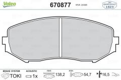 VALEO 670877 ÖN BALATA SUZUKI GRAND VITARA 1.6 98-03 1.6 05=- 2.0