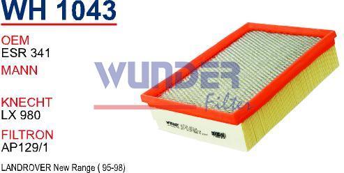 WUNDER WH1043 HAVA FİLTRESİ - LAND ROVER NEW RANGE