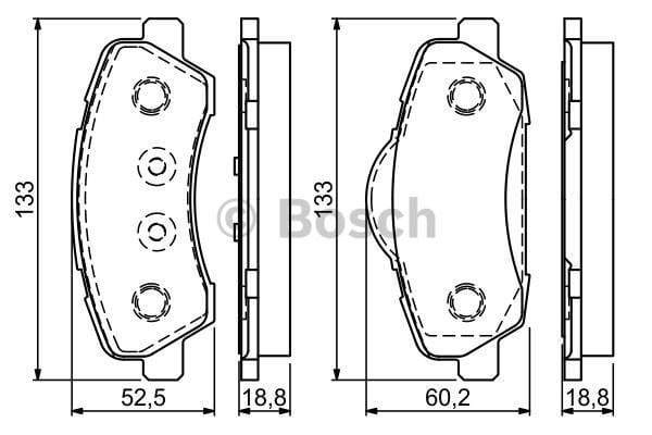 Bosch 986494713 Fren Balatası Ön 301  2012 Sonrası 308  2013 Sonrası / C-Elysee  2012 Sonrası C