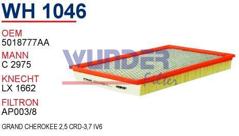 WUNDER WH1046 HAVA FİLTRESİ -  CHEROOKE II -01, Grand CHEROOKE II