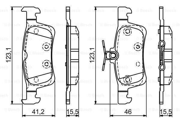 Bosch 986494715 Fren Balatası Arka 308 13-