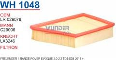 WUNDER WH1048 HAVA  FİLTRESİ - FRELENDER II - RANGE ROVER EVOQUE2