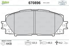 VALEO 670896 ÖN BALATA TOYOTA YARIS 1.0 VVT-I (01/2006=-11=- ABS'