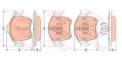 Trw Gdb1789 Fren Balatası Ön Megane Iıı 2008 Sonrası Scenıc Iıı 2008 Sonrası Fluenc