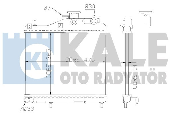 Kale 358200 Radyatör Accent Admıre 1.5 Crdı 2002-2005 Mek + Ac + Klım