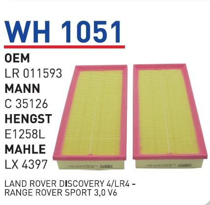 WUNDER WH1051 HAVA FİLTRESİ - LAND ROVER DiSCOVERY 4/LR4 - RANGE