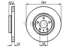 Bosch 986478521 Fren Diski Ön Doblo  2010 Sonrası Practıco  2010 Sonrası / 147 2000 Sonrası 15
