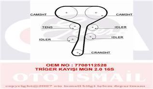 Triger Eksantrik Kayışı Megane Coupe 2.0Ide 134X270