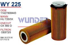 WUNDER WY225 YAĞ FİLTRESİ - BMW X5(E70) - X6(E71) - E90-91-92-93