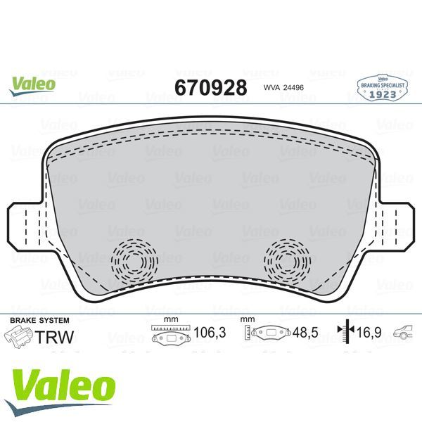 VALEO 670928 ARKA BALATA MONDEO 07=-GALAXY 06=- SMAX 06=- VOLVO S