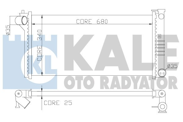 Kale 359600 Radyatör Mazda 626 Iv 626 V Mx-6 Al-Pl-Brz 688X338X26