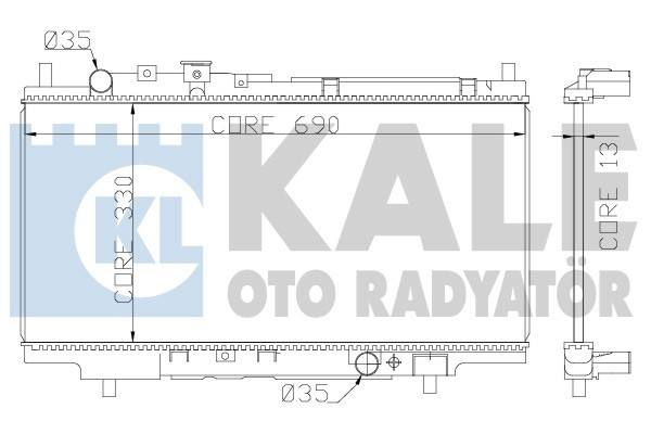 Kale 359800 Radyatör Mazda 323 P-V Al-Pl-Brz 330X688X16