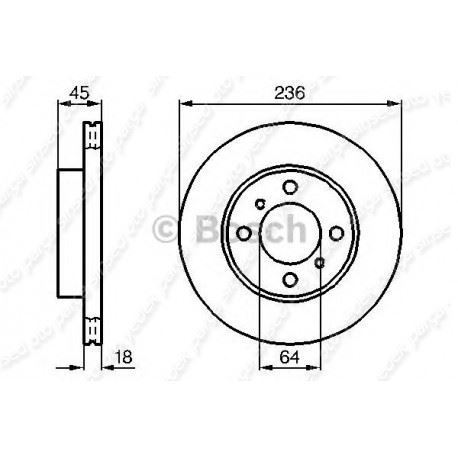 Bosch 986478572 Fren Diski Ön Mırage Carısma 1995 Sonrası / Jumbuck Satrıa