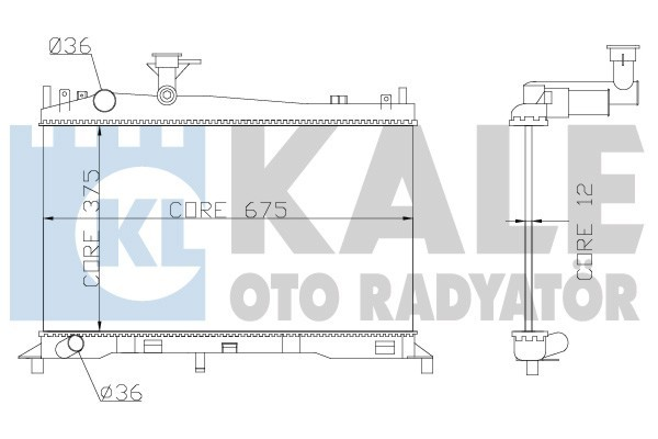Kale 360100 Radyatör Mazda 6 Gg Gy Al-Pl-Brz 375X678X16