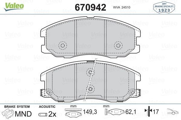 VALEO 670942 ÖN BALATA ANTARA 2.4-3.2 V6-2.0 CDTI 2.2CDTİ 05/06=-
