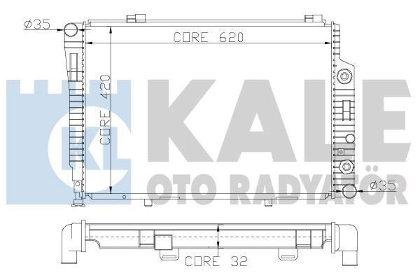 Kale 360300 Su Radyatörü Mercedes W210 94-00 W202 93-00 S2302 R17