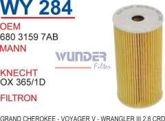 WUNDER WY284 YAĞ FİLTRESİ -  GRAND CHEROKEE - VOYAGER V - WRANGLE