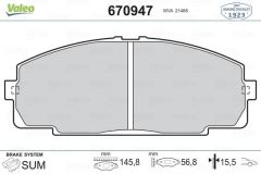 VALEO 670947 ÖN BALATA HYUNDAI HILUX III PICKUP 2.5D-4D 4×4 (12/2