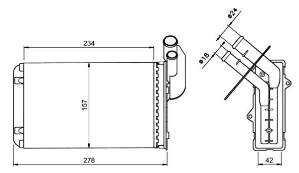 Kale 0583862Al Kalorifer Radyatörü R19 Clıo I 90-98 Megane I 95-
