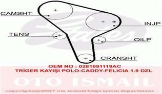 Gates 5564Xs Triger Eksantrik Kayışı Polo 94-01 1.9D 137X230