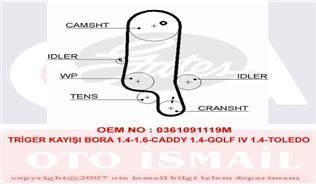 Gates 5565Xs Triger Eksantrik Kayışı Golf Iv V Polo 2000 Sonrası 1.4 16V A