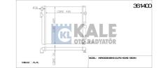 Kale 361400 Su Radyatörü Mercedes W124 85-93 488X488X36