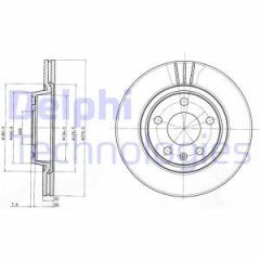 Delphi Bg3198 Fren Diski Ön Passat B5 2000 Sonrası / A4 1994 Sonrası A4 2000 Sonrası A8 98-