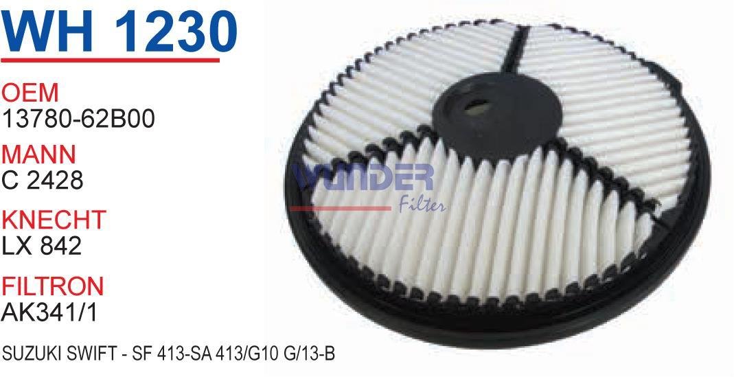 WUNDER WH1230 HAVA FİLTRESİ - SUZUKi SWiFT - SF 413-SA 413/G10 G/