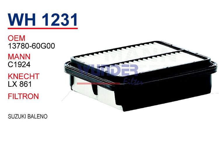 WUNDER WH1231 HAVA FİLTRESİ - SUZUKi BALENO