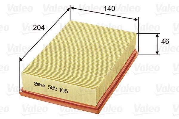 Valeo 585106 Hava Filtresi Ford Fıesta Iıı 1.8 D