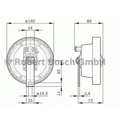 Bosch 320226017 Korna 24V 60W 375 Hz Cap 140 Mm 115 Db