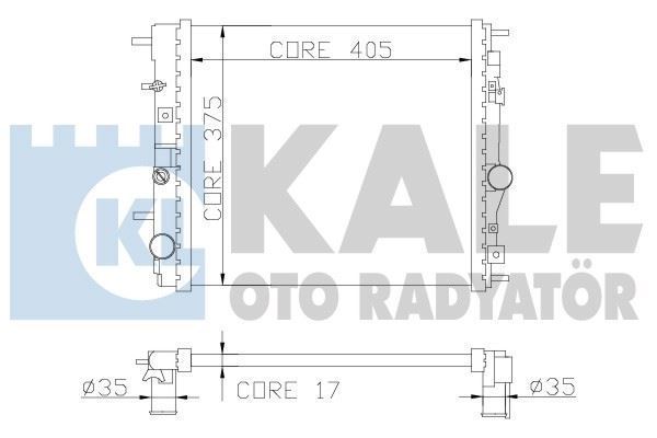 Kale 362500 Su Radyatörü Colt 91-95 1.3 12V 1.5 16V Mt Lancer 91-