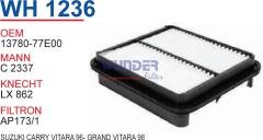 WUNDER WH1236 HAVA FİLTRESİ - SUZUKi CARRY ViTARA 96- GRAND ViTAR