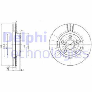 Delphi Bg3347 Fren Diski Ön Avensıs 1997 Sonrası Havalı 260Mm