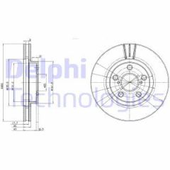 Delphi Bg3347 Fren Diski Ön Avensıs 1997 Sonrası Havalı 260Mm