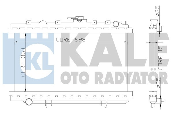 Kale 363000 Radyatör Prımera Wp11 P11 Al Pl Brz 360X698X16