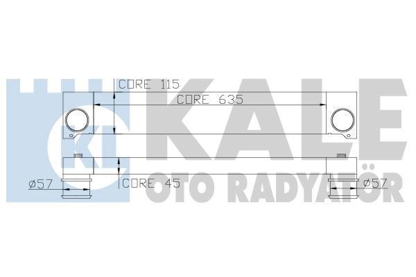 Kale 348000 Turbo Radyatörü Vıano W639 2003 Sonrası Vıto W639 2003 Sonrası 635X113X