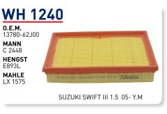 WUNDER WH1240 HAVA FİLTRESİ - SUZUKi SWiFT III 1.5 05- Y.M