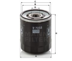 Mann W7058 Yağ Filtresi Cıtroen : C-Elysee 1.2Vtı 12-/ C3 Iı 12-/