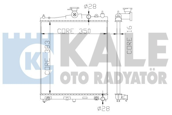 Kale 363200 Radyatör Note Mıcra Iıı Mıcra C + C Al Pl Brz 500X381