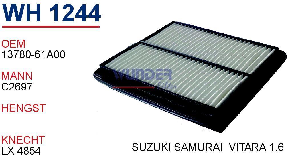 WUNDER WH1244 HAVA  FİLTRESİ - SUZUKİ VİTARA 1,6-1,6 İ CABRİO 81-