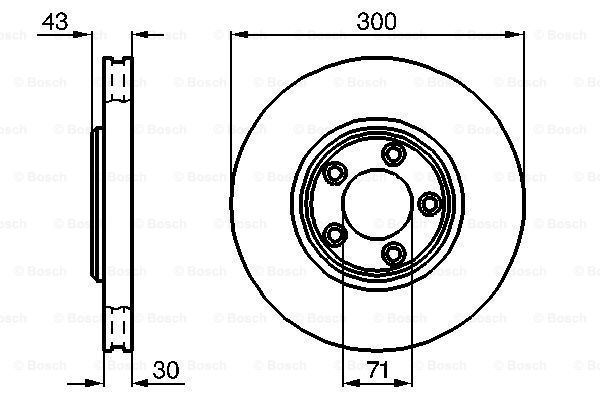 Bosch 986478778 Fren Diski Ön [300 30-28 Mm . Hava Kanallı S-Typ