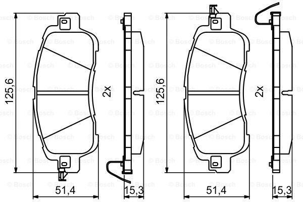 Bosch 986494832 Fren Balatası Ön Mazda 2 2014 >