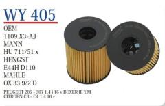 WUNDER WY405 YAĞ FİLTRESİ - PEUGEOT 206 - 307 1.4 i 16 v,BOXER II